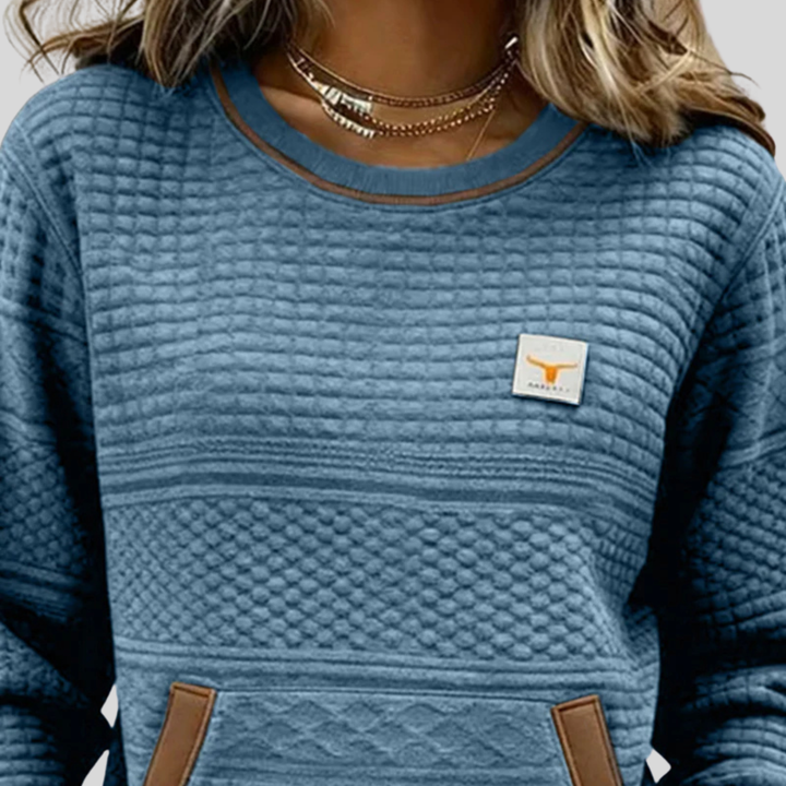 Etta | Sweat-shirt Texturé Colorblock