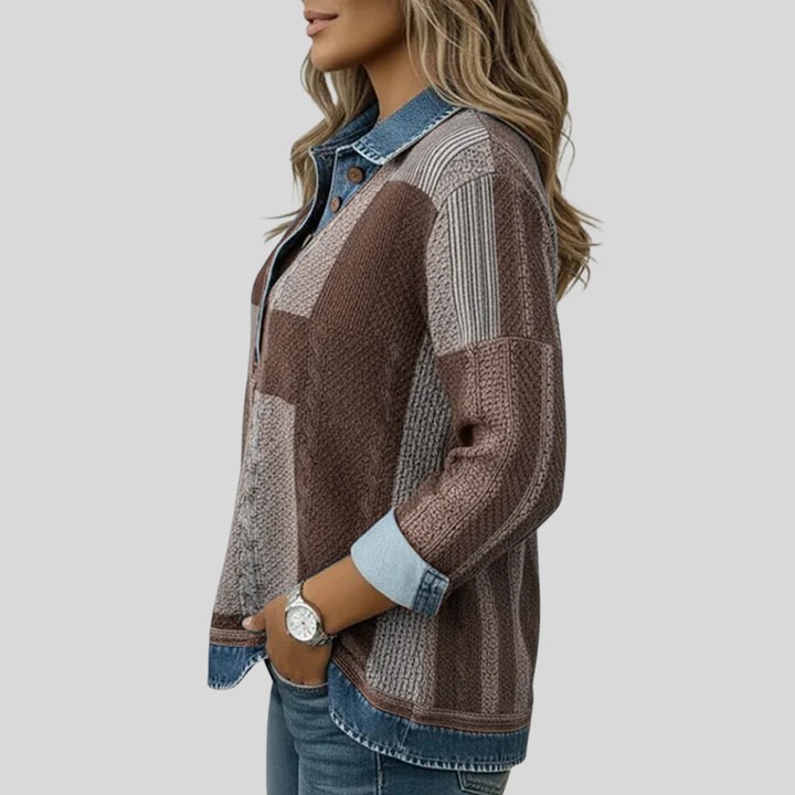 Hattie | Pull à col en patchwork