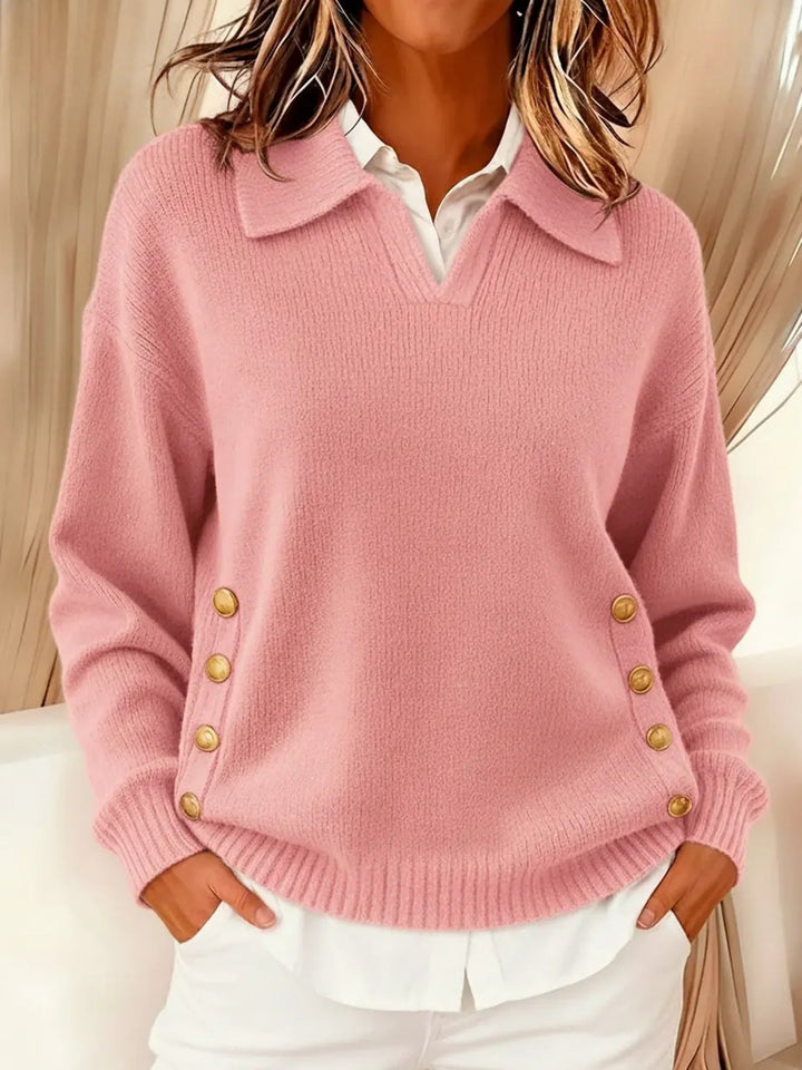 Vynette™ | Pull à col en V avec col