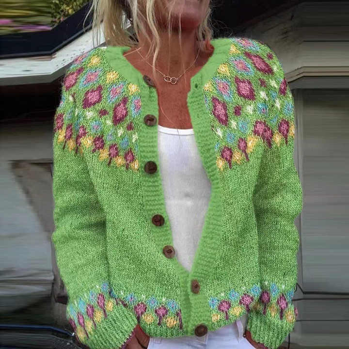 Cardigan en Tricot Nordique Silje