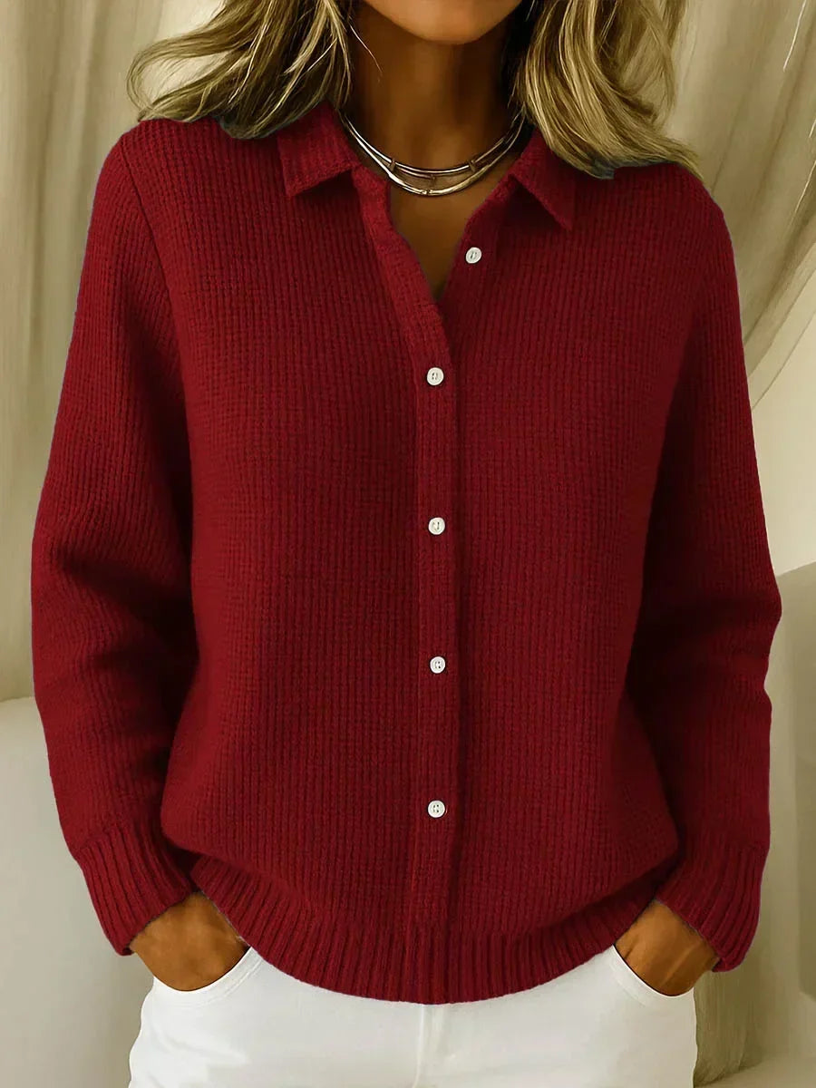 Katrina™ | Cardigan à Boutons en Tricot Texturé pour Femmes