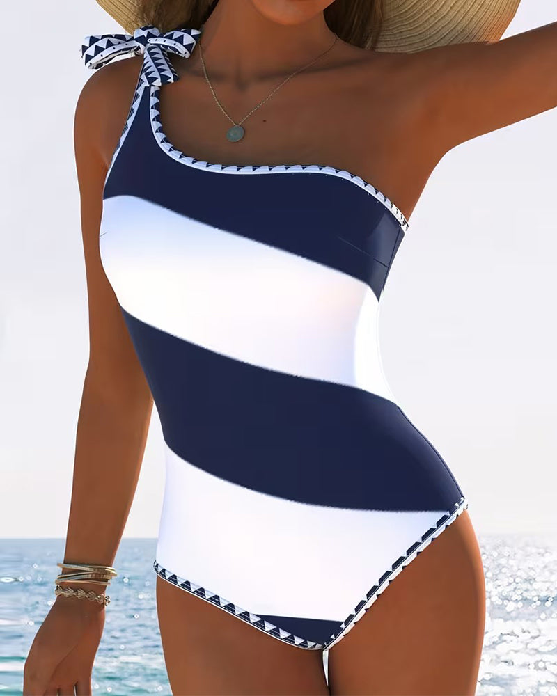 Isabella | Maillot de Bain Une Pièce Rayé