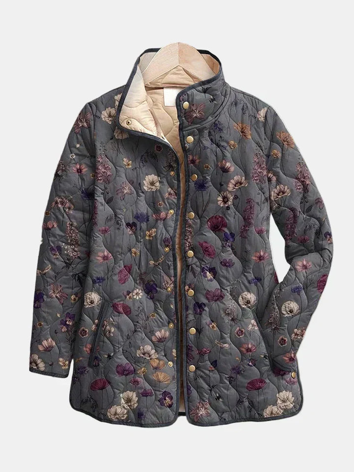 Niva | Veste Matelassée Imprimé Floral Vintage