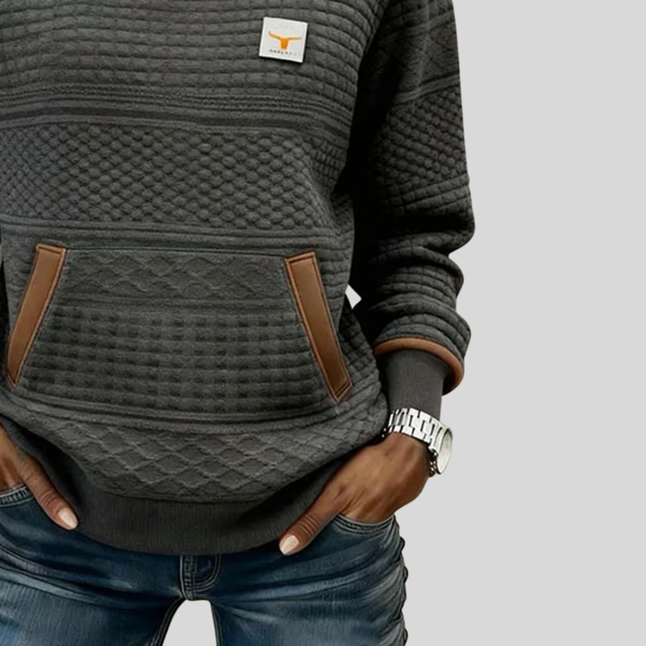 Etta | Sweat-shirt Texturé Colorblock