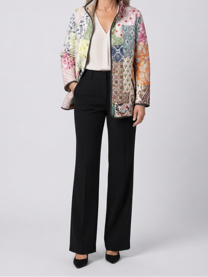 Suri | Veste matelassée décontractée à imprimé floral