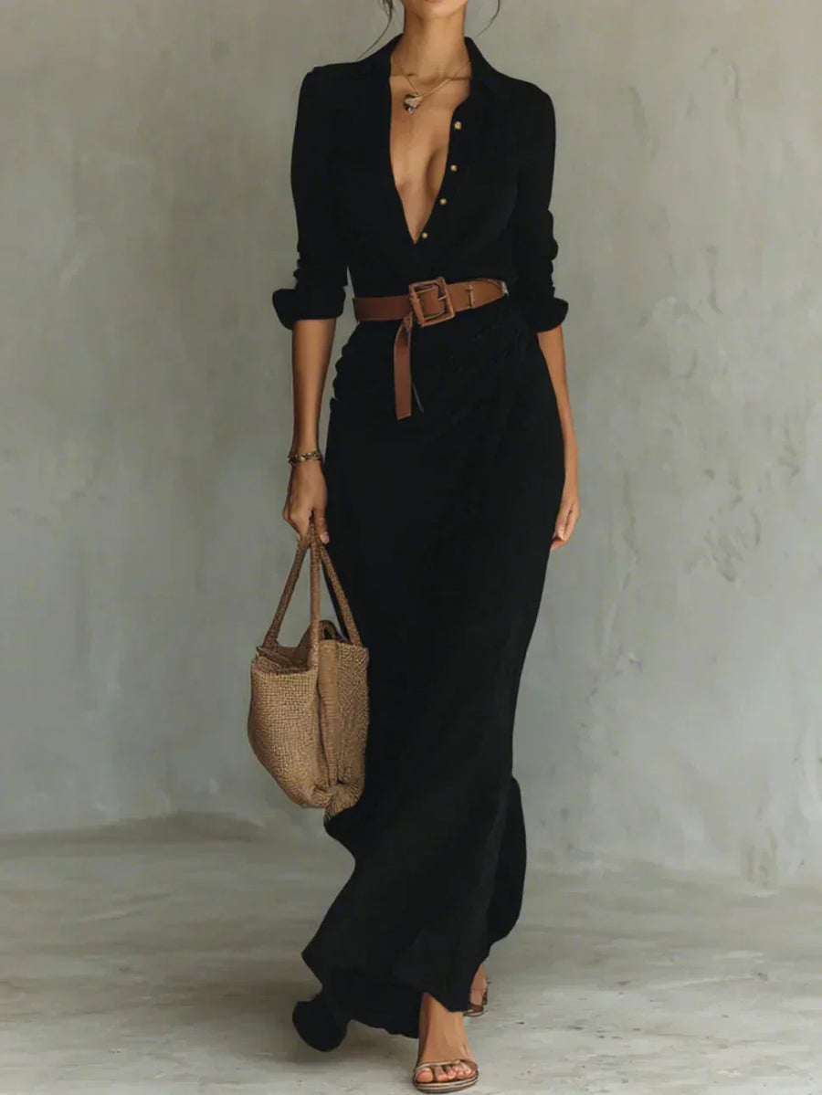 Camille | Élégante Robe Longue à Imprimé Floral