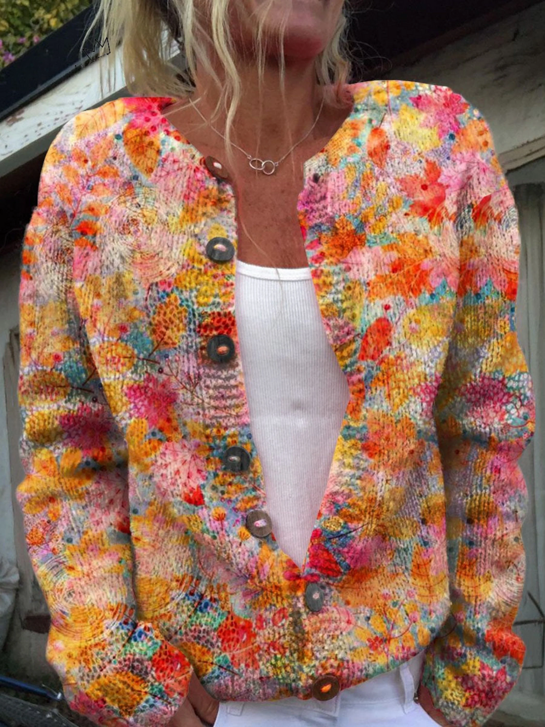 Avonrose™ | Cardigan Tricot Floral Vintage
