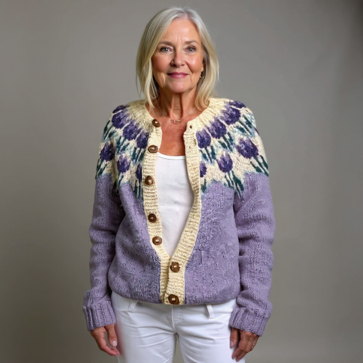 Cardigan en Tricot Folk Nell