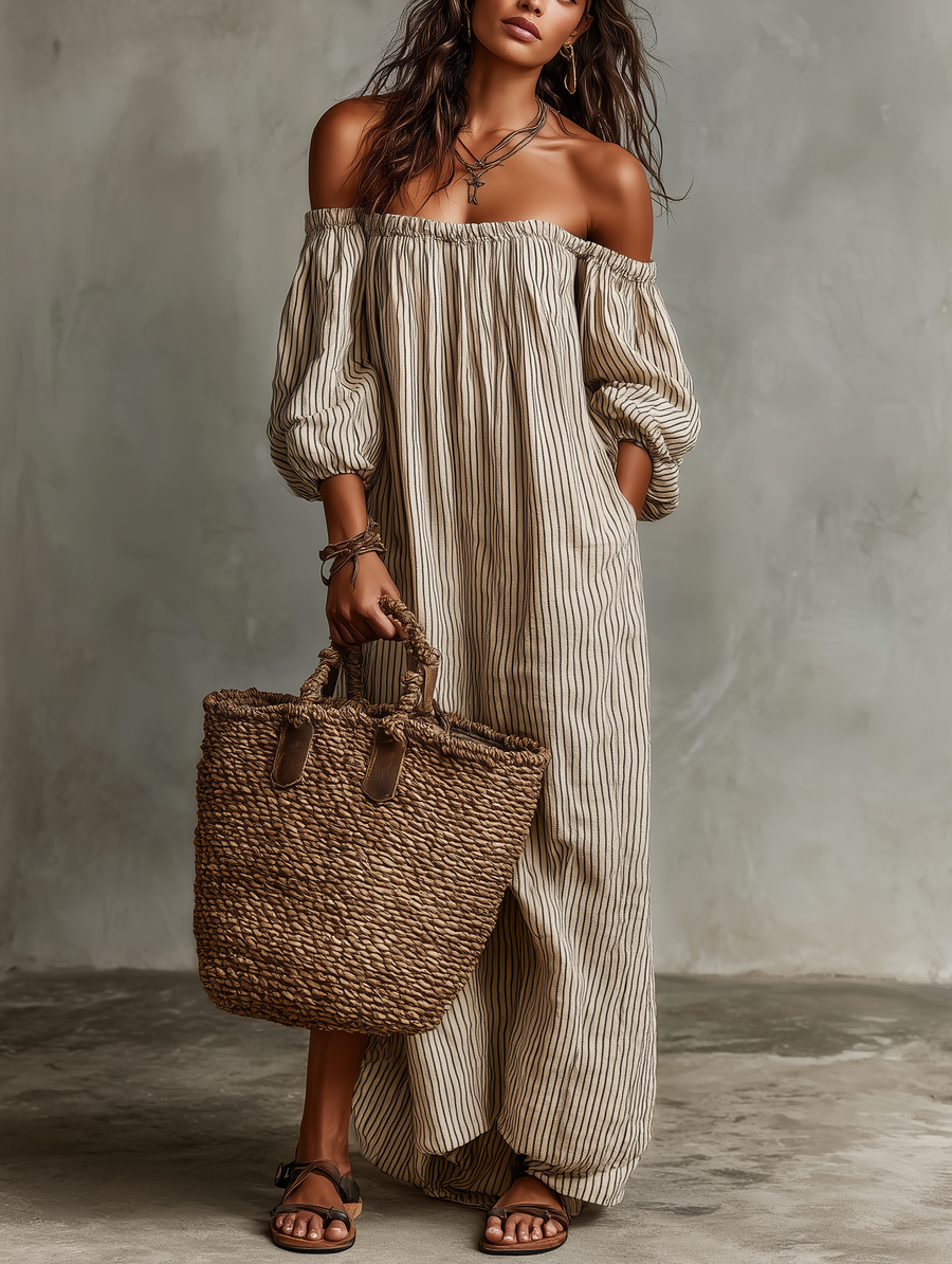 Carmen | Robe Longue avec à Épaules Dénudées