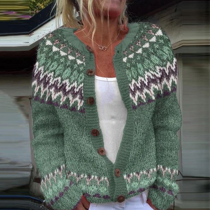 Cardigan en tricot Lila Fair Isle