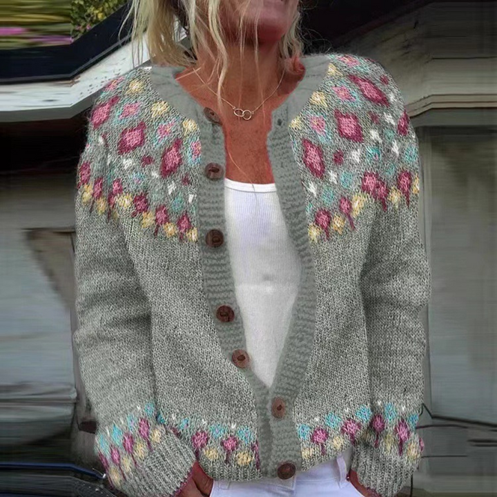 Cardigan en tricot Fair Isle Selin