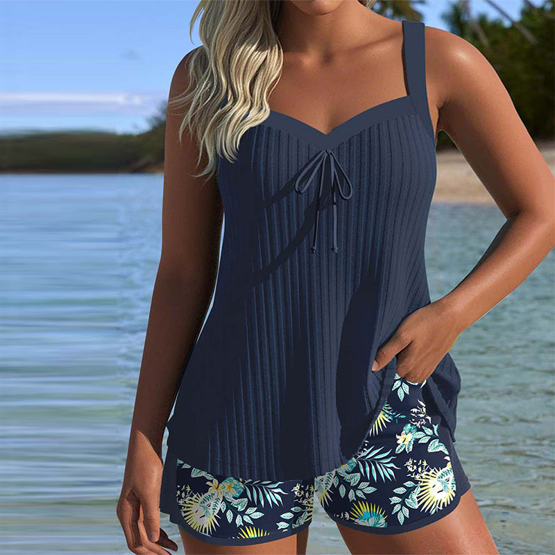 Alice | Tankini de Plage à Fleurs en Deux Pièces