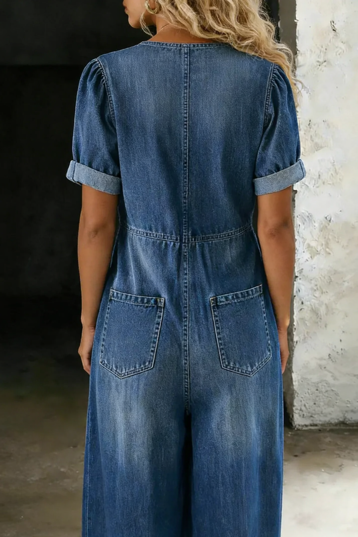 Maya | Combinaison denim col V