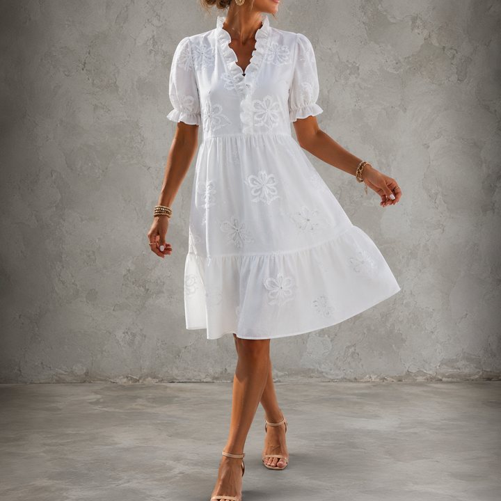 Blossom | Robe à Volants à Décolleté en V