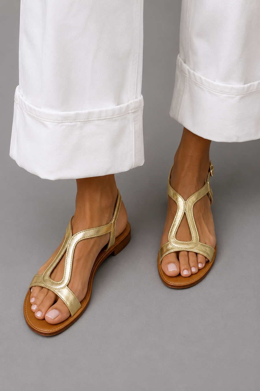 Élodie | Sandales Dorées Élégantes