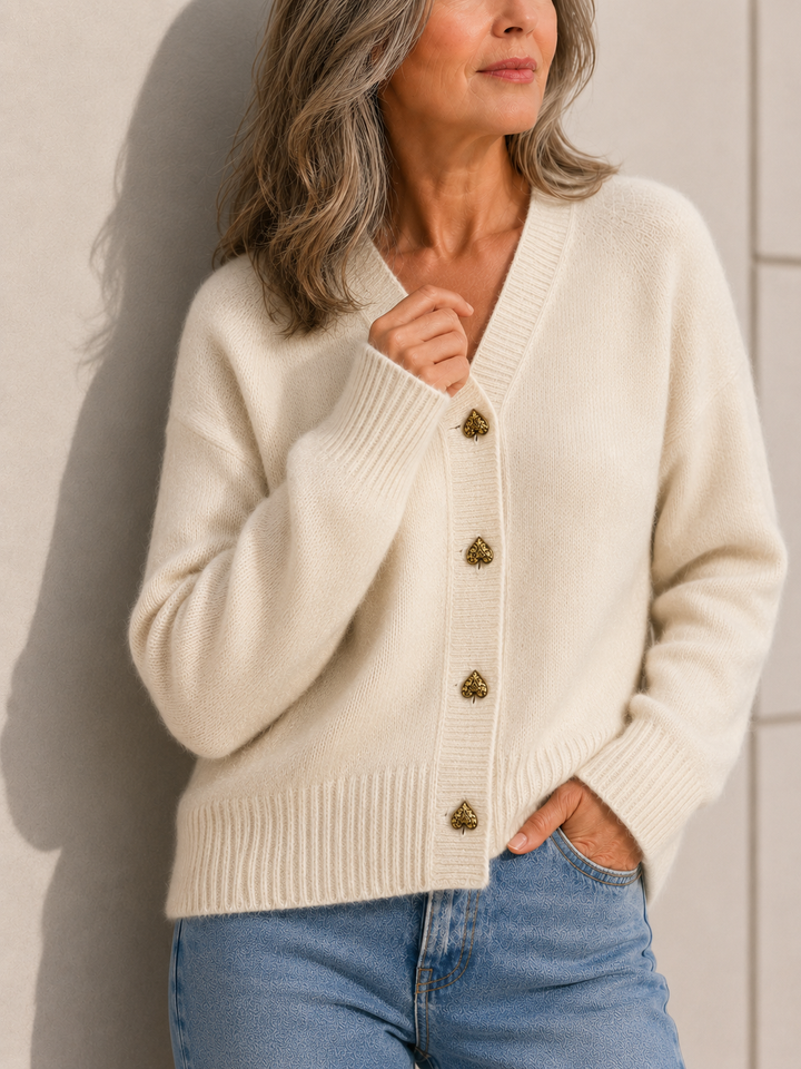 Hazel™ | Cardigan à Boutons en Forme de Cœur pour Femmes