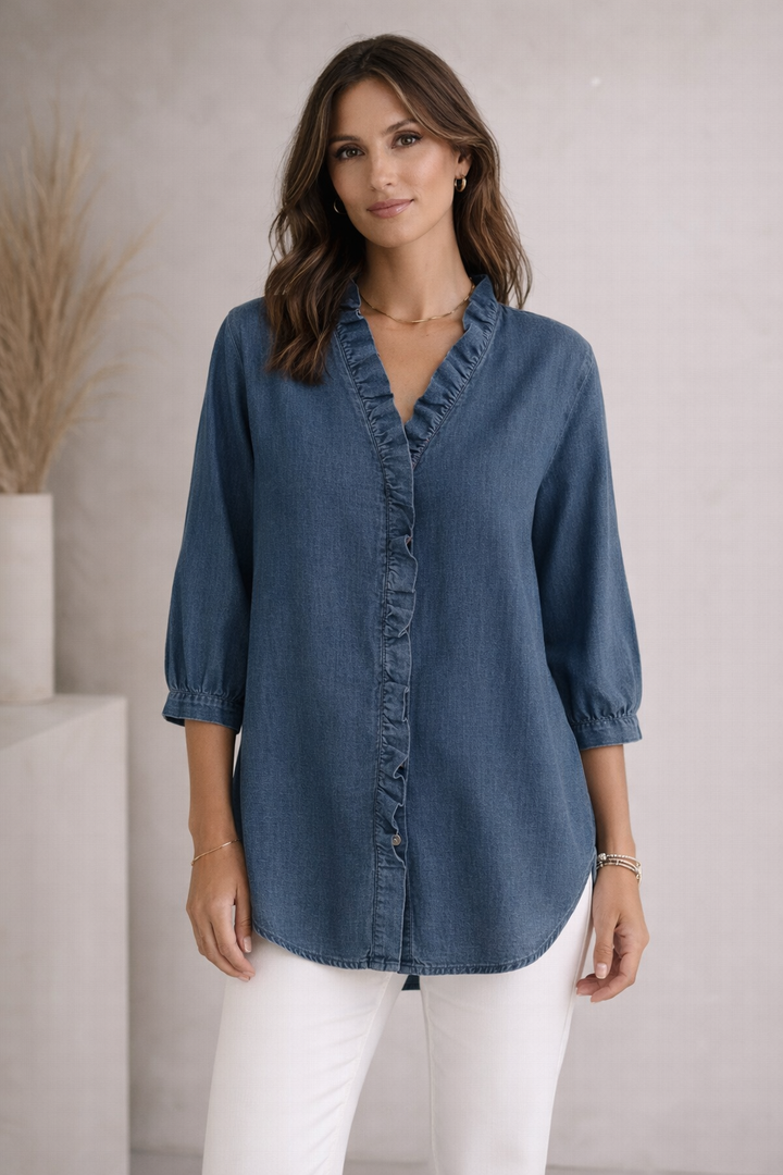 Amara - Blouse en Denim Doux
