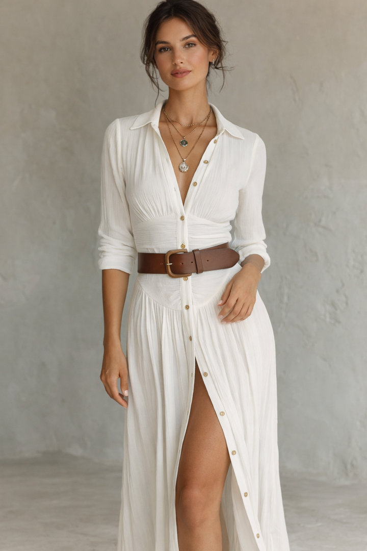 Solène - Robe Maxi en lin