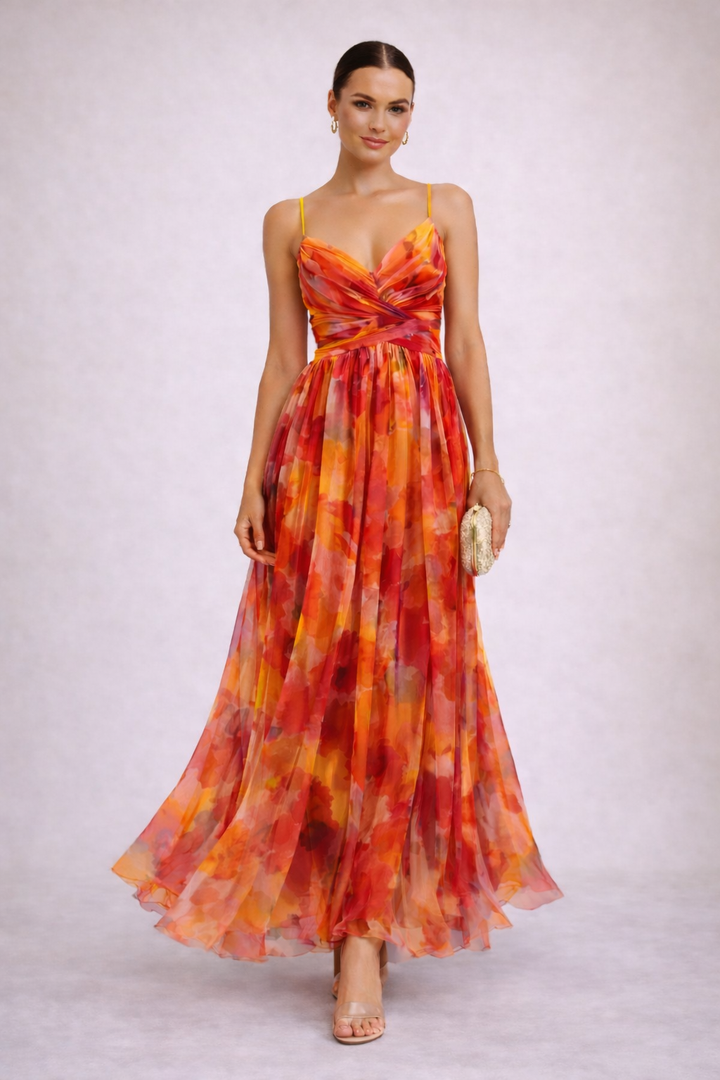 Julia - Robe Longue Fleurie Élégante