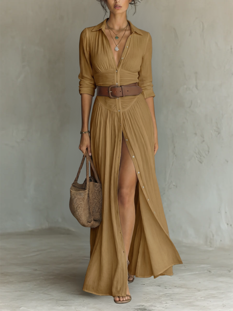 Solène - Robe Maxi en lin