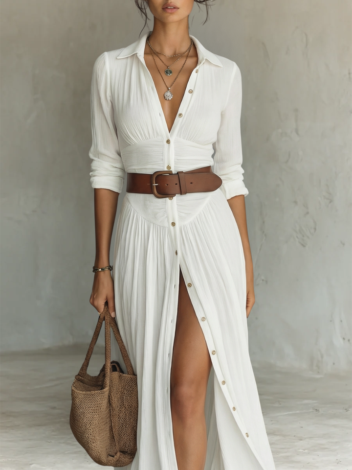 Solène - Robe Maxi en lin