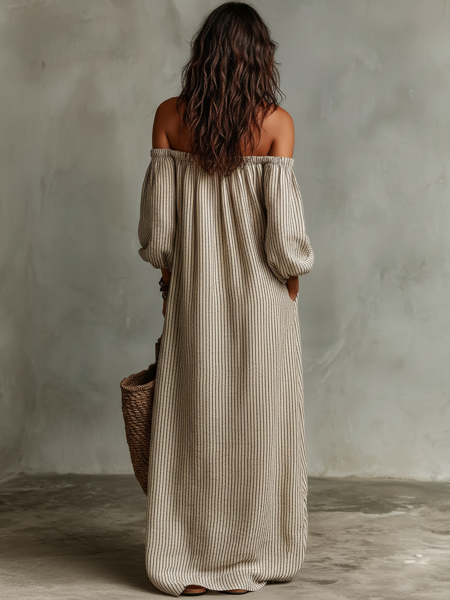 Carmen | Robe Longue avec à Épaules Dénudées