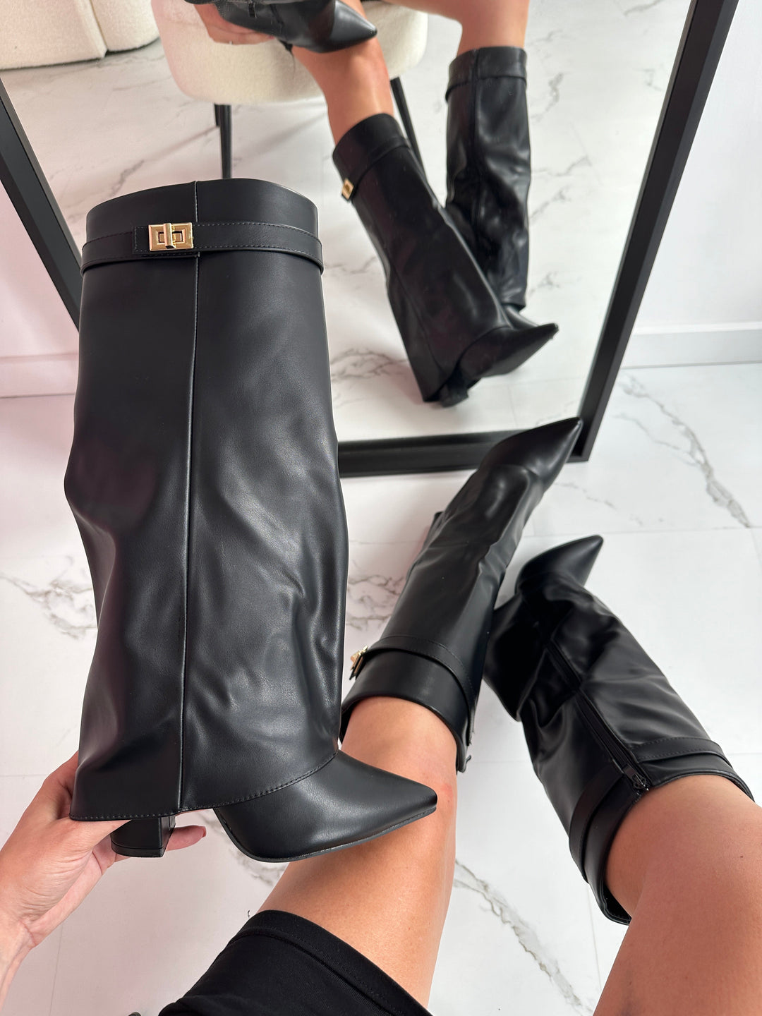 SERENA™ - Bottes en Cuir de Requin