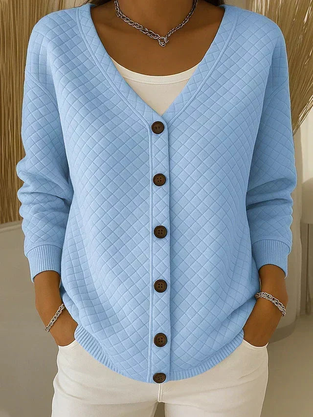Laverne™ | Cardigan Matelassé à Boutons
