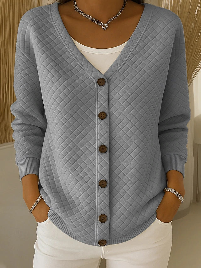 Laverne™ | Cardigan Matelassé à Boutons