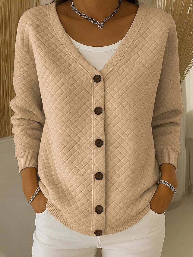 Laverne™ | Cardigan Matelassé à Boutons