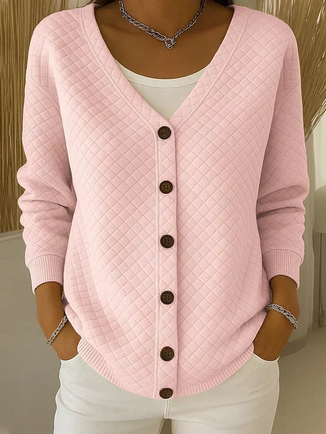 Laverne™ | Cardigan Matelassé à Boutons