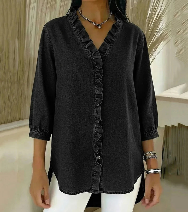 Amara - Blouse en Denim Doux