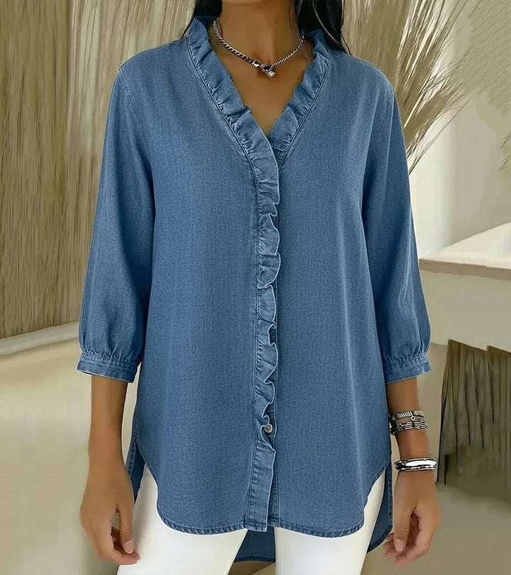 Amara - Blouse en Denim Doux