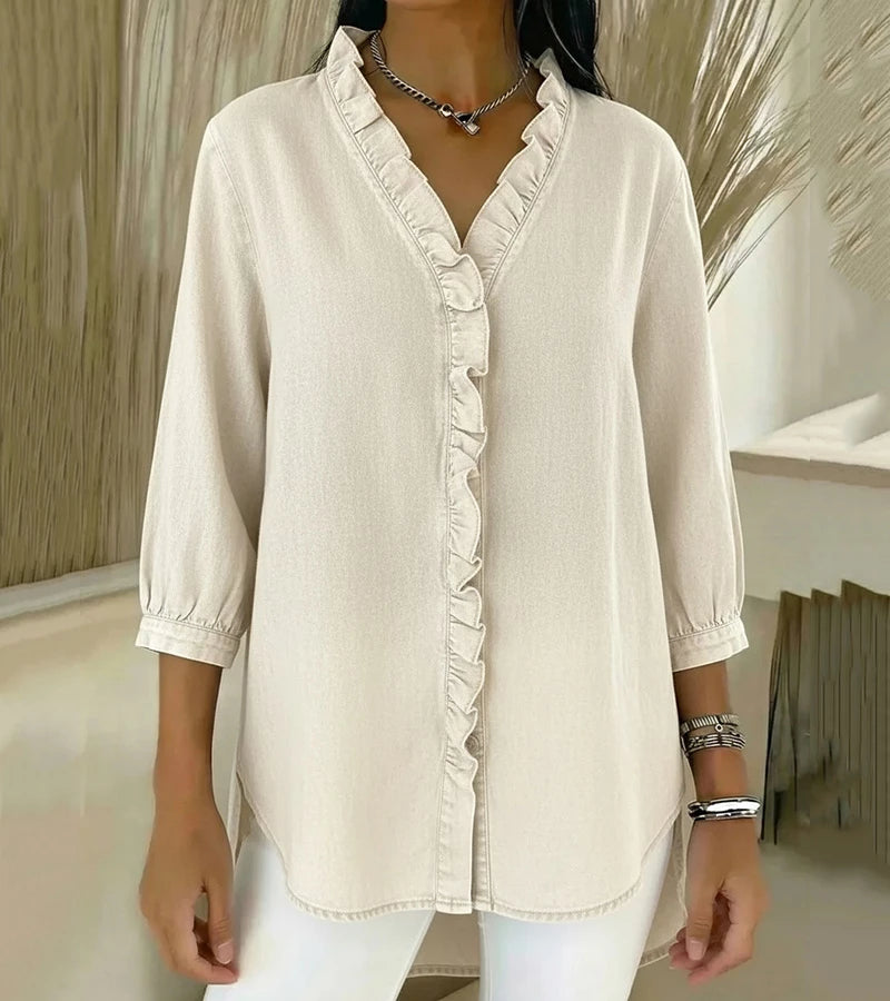 Amara - Blouse en Denim Doux