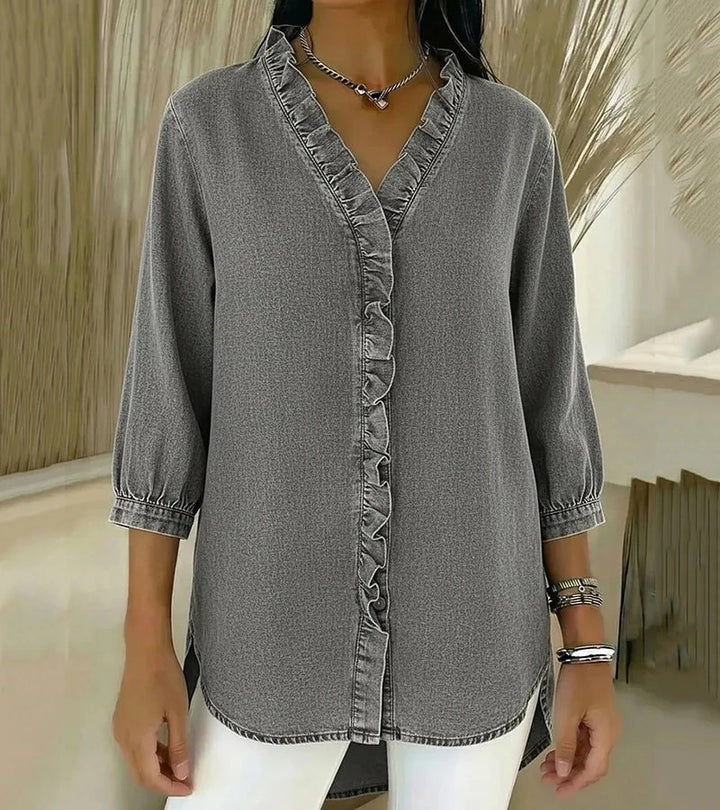 Amara - Blouse en Denim Doux