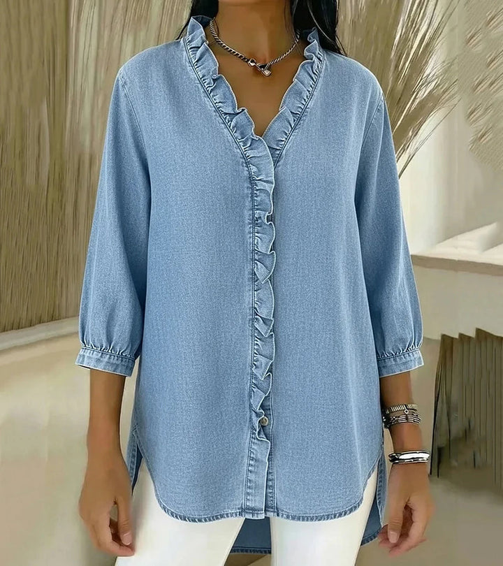 Amara - Blouse en Denim Doux