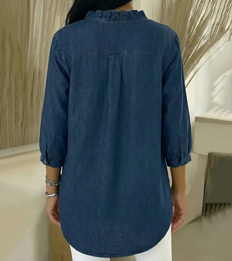 Amara - Blouse en Denim Doux