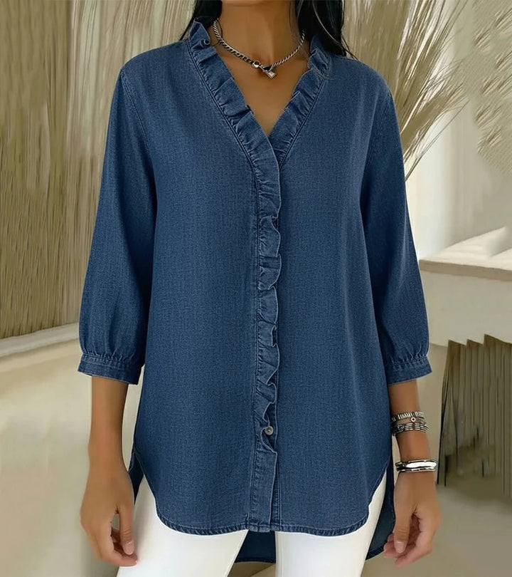 Amara - Blouse en Denim Doux