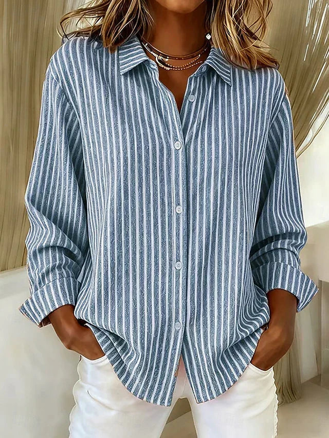 Jacqueline™ | Chemise à Rayures avec Boutons