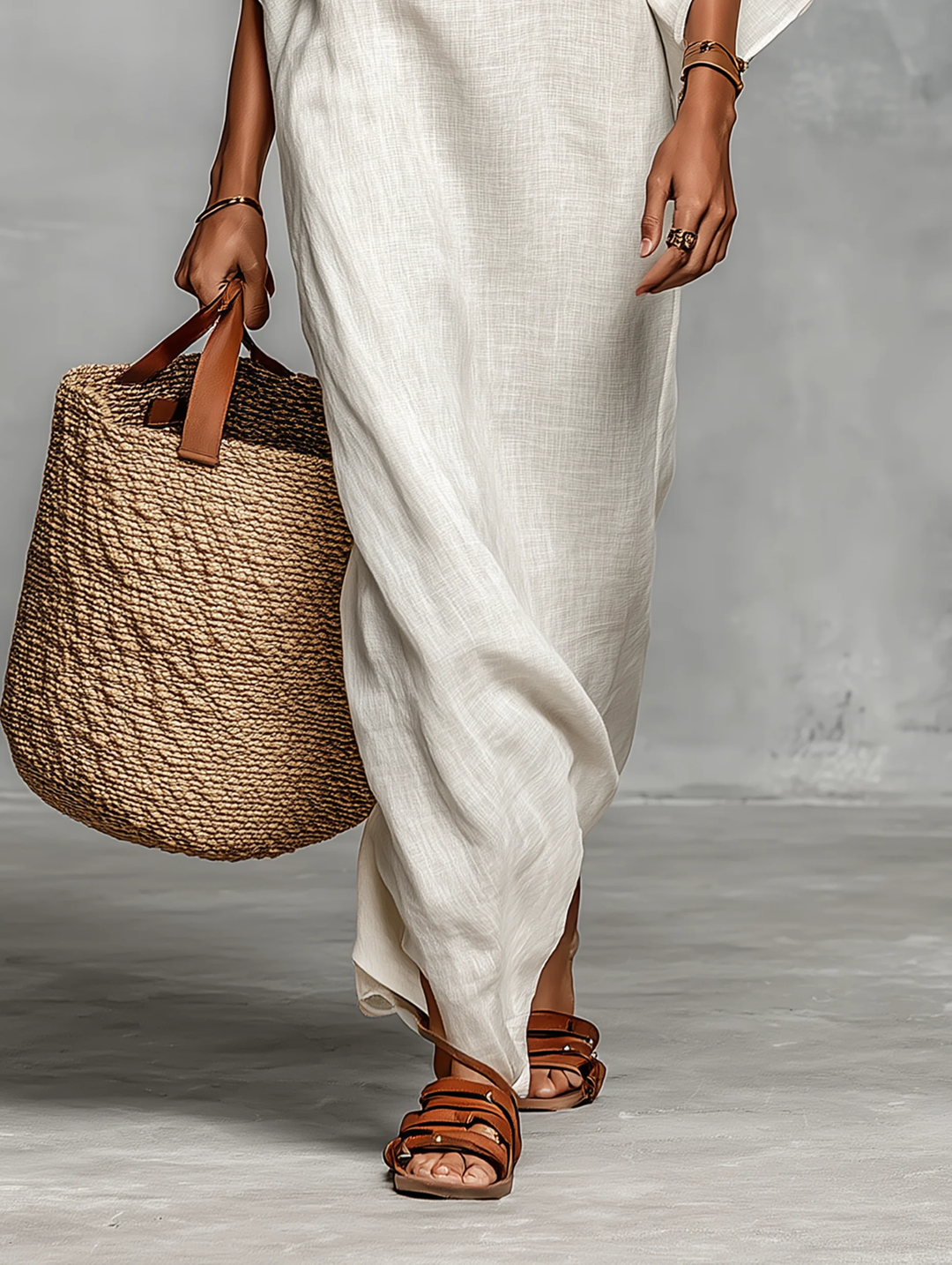 Aveline | Robe Maxi Off-Shoulder à Manches Chauve-Souris