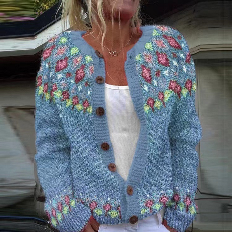 Cardigan Tricot Folk Siri