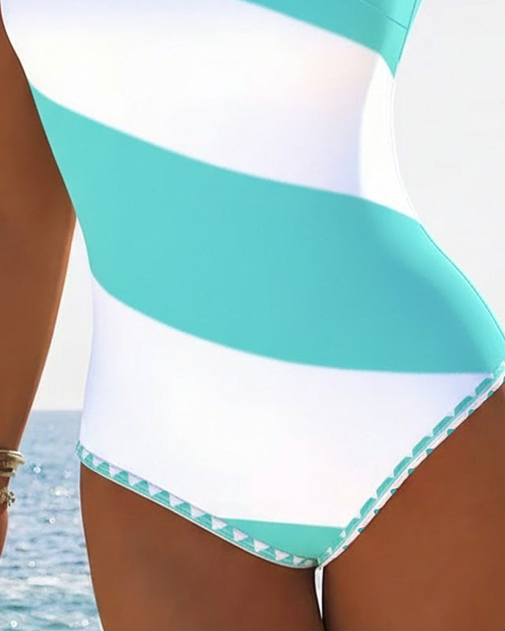 Isabella | Maillot de Bain Une Pièce Rayé