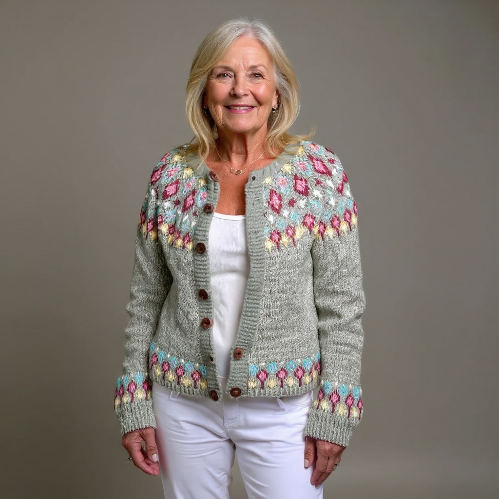 Cardigan en tricot Fair Isle Selin