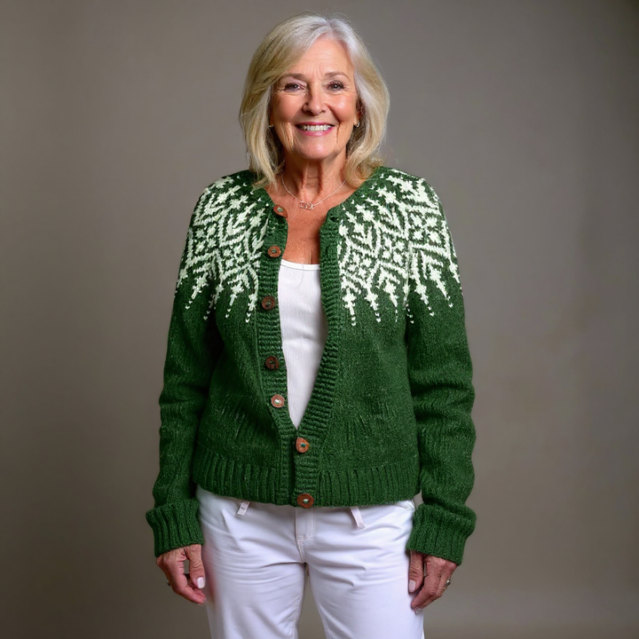 Cardigan en Tricot Nordique Nadia