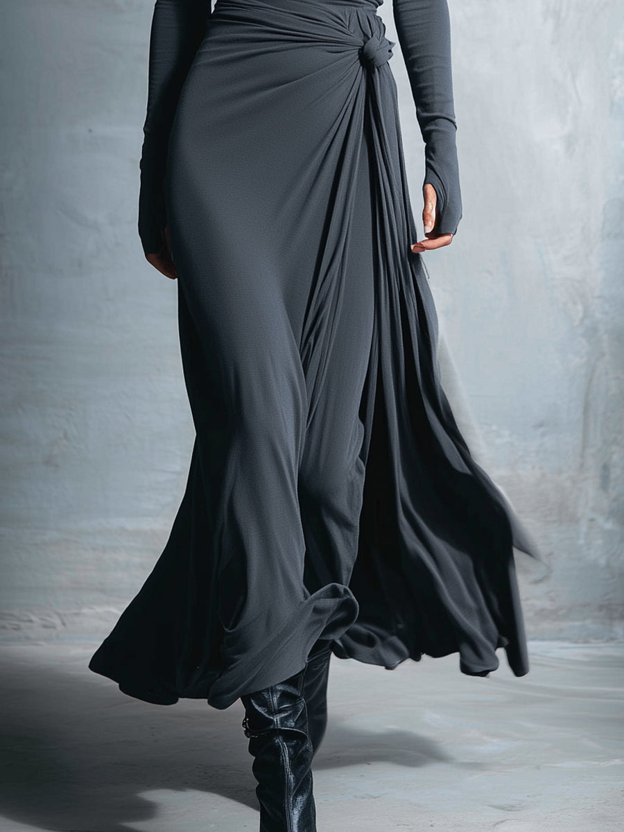 Naomie | Robe Maxi à Nœud Latéral