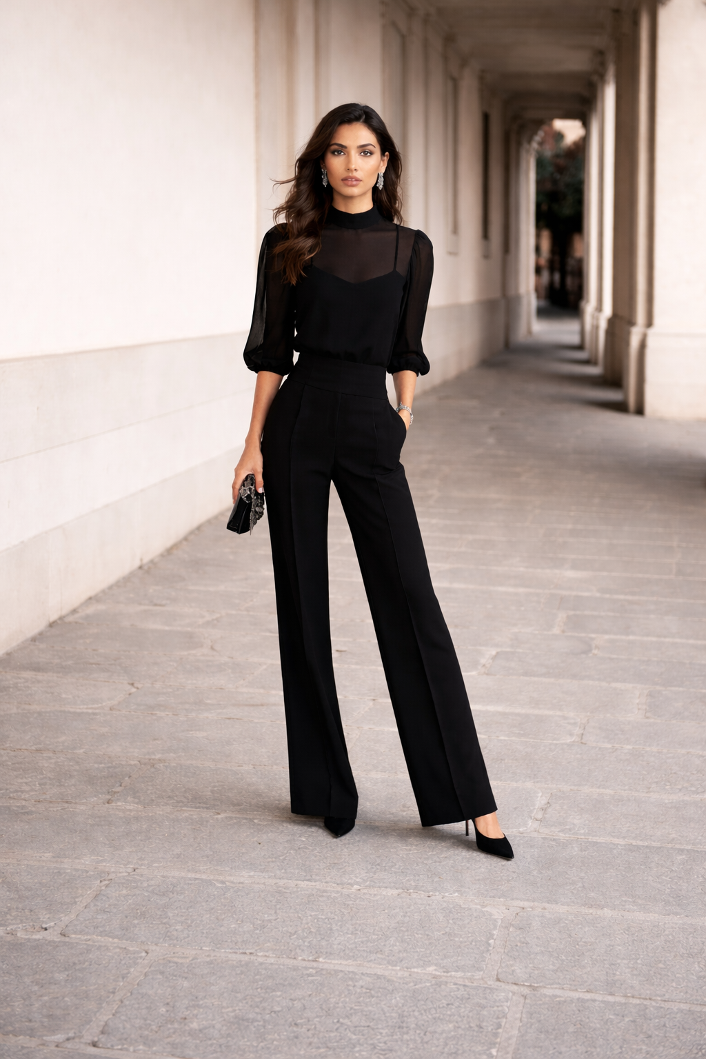 Valentina | Ensemble Trois Pièces avec Débardeur et Pantalon Large