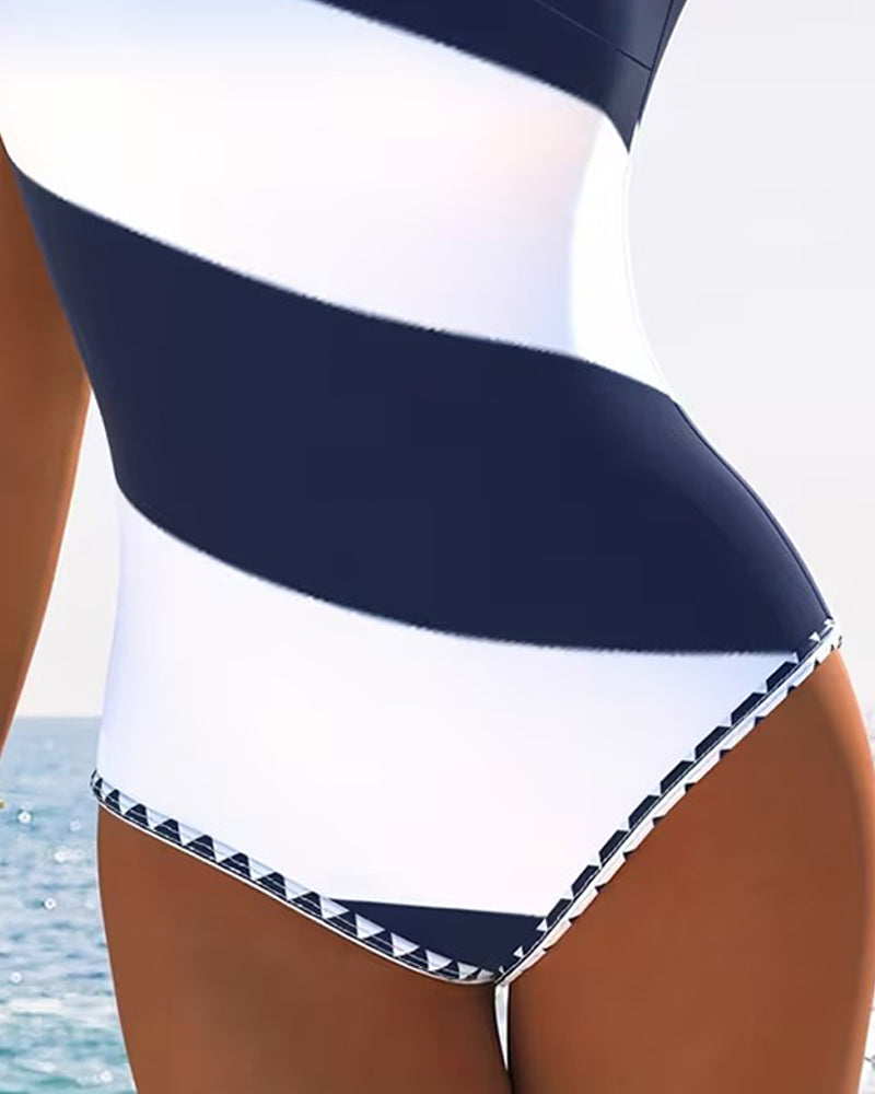 Isabella | Maillot de Bain Une Pièce Rayé