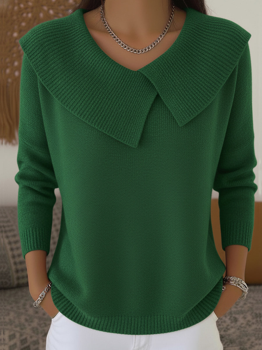 Yareli™ | Pull Tricoté à Col Oversize pour Femmes