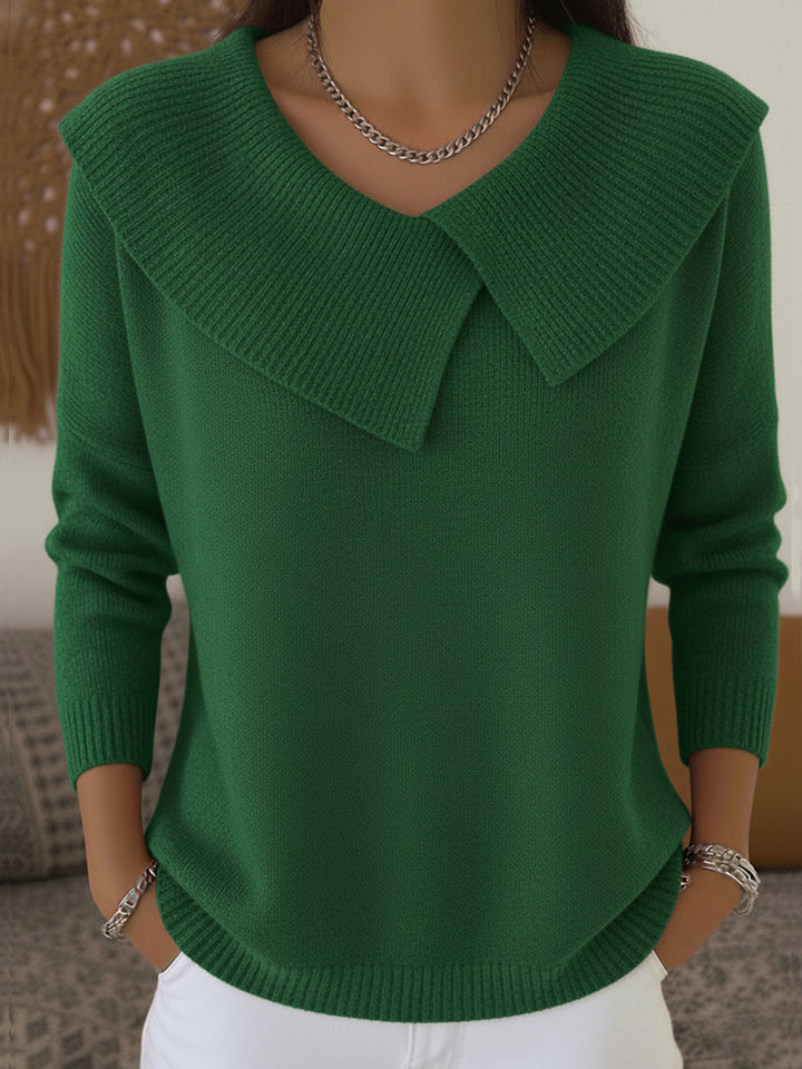 Yareli™ | Pull Tricoté à Col Oversize pour Femmes