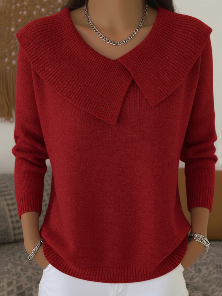 Yareli™ | Pull Tricoté à Col Oversize pour Femmes